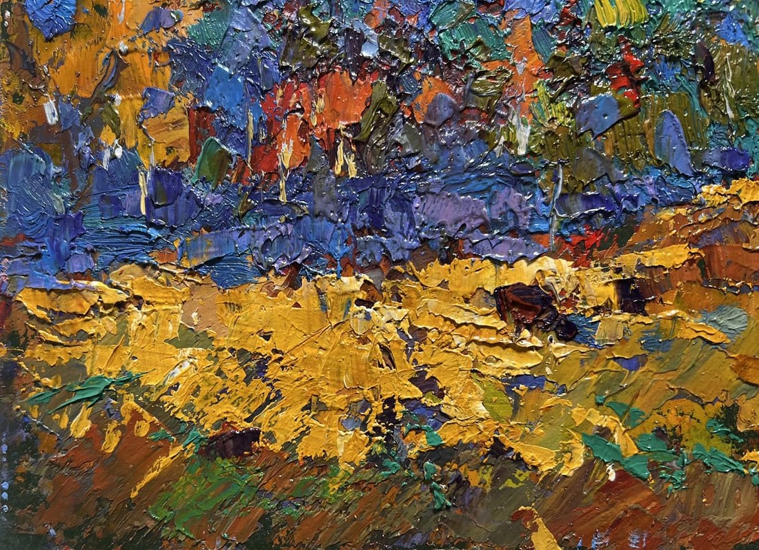 Oil painting Autumn light fog Oksana Kalenyuk - 8