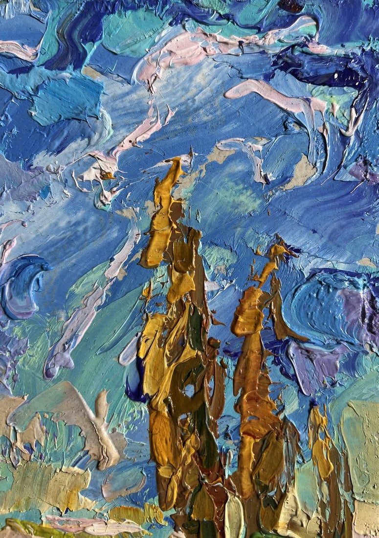 Oil painting Geese in the autumn steppes Alex Kalenyuk - 4