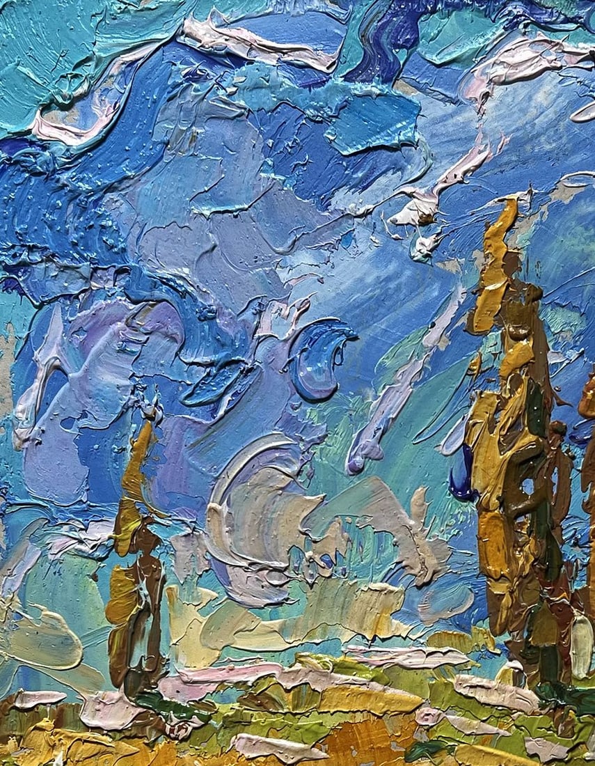 Oil painting Geese in the autumn steppes Alex Kalenyuk - 7