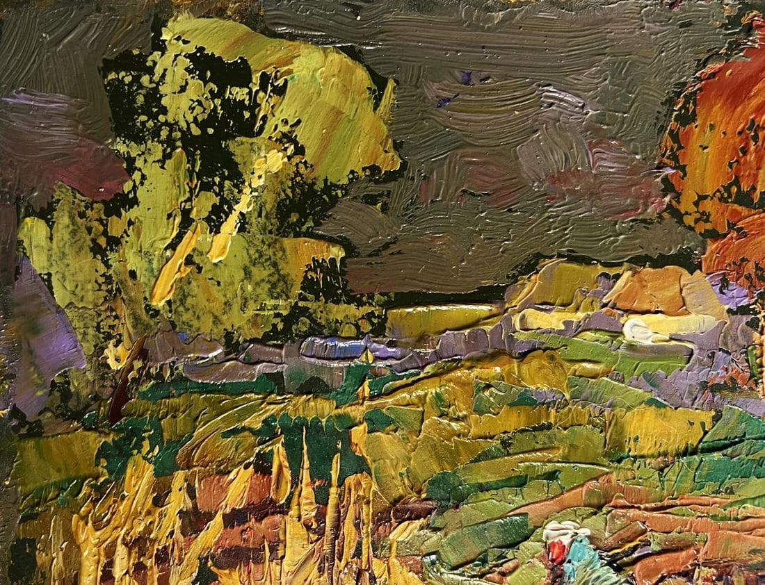 Oil painting In the autumn gardens Alex Kalenyuk - 4