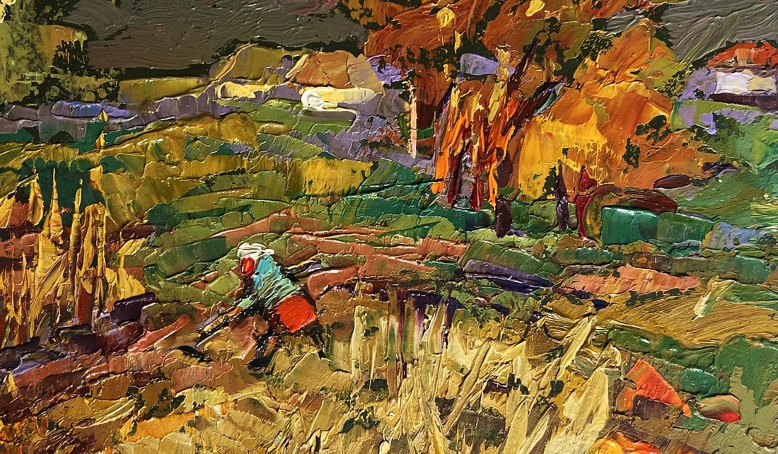 Oil painting In the autumn gardens Alex Kalenyuk - 7