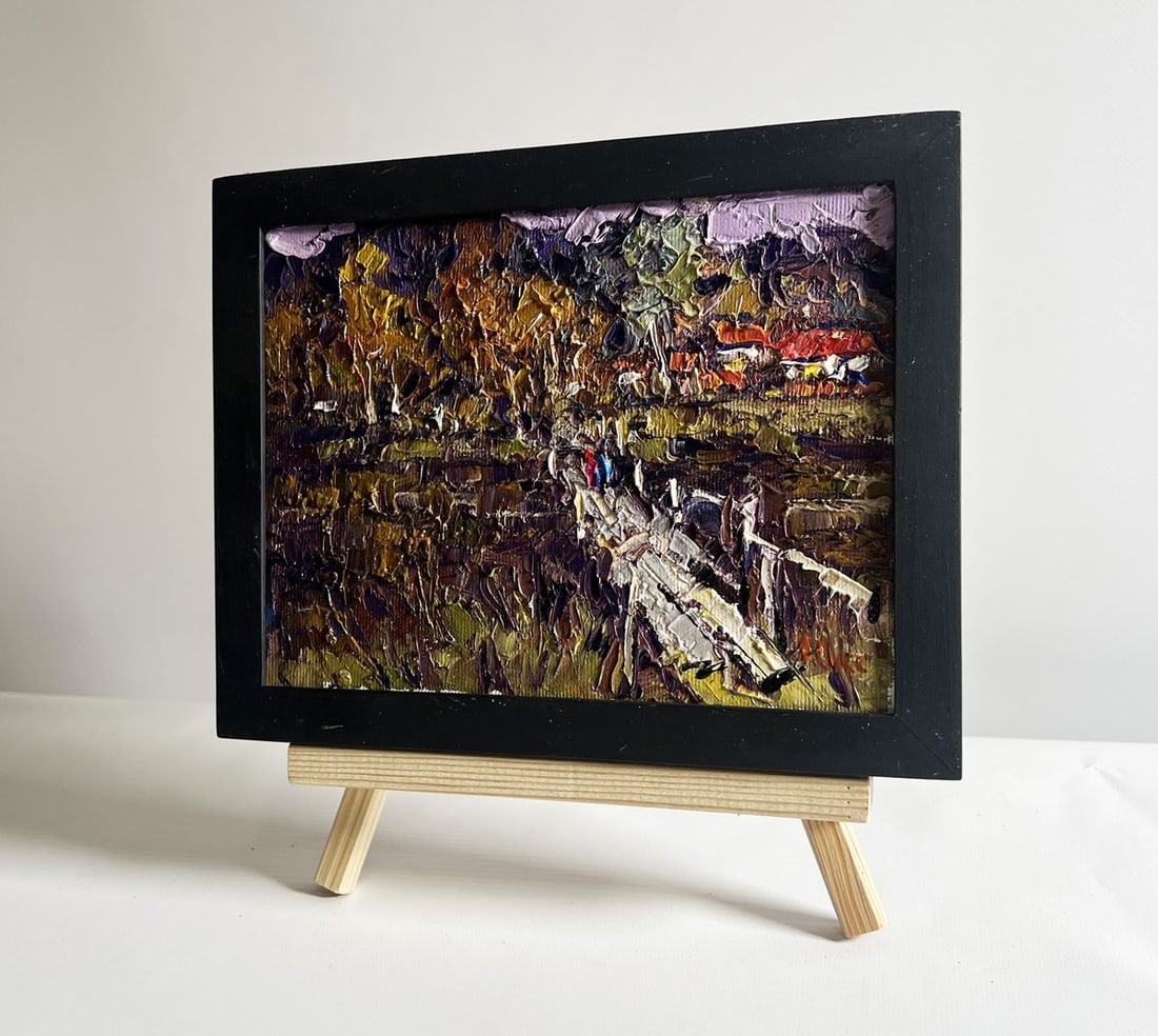 Oil painting To the other side of the river Oksana Kalenyuk - 3