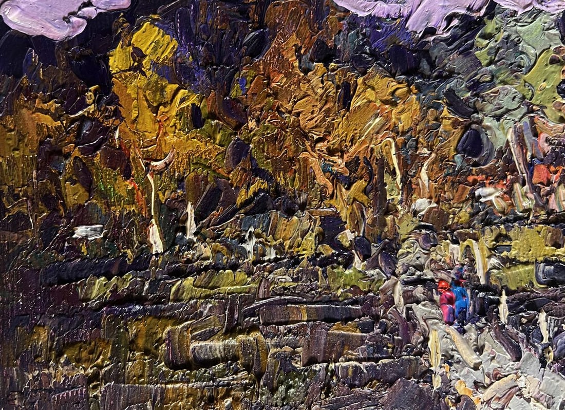 Oil painting To the other side of the river Oksana Kalenyuk - 4