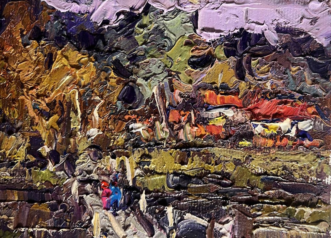 Oil painting To the other side of the river Oksana Kalenyuk - 5