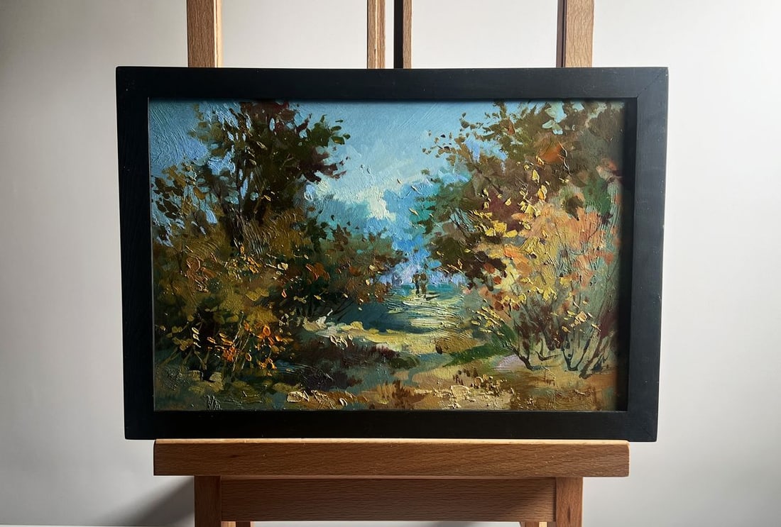 Oil painting Walking in the autumn forest Yuriy Suprunchuk - 2