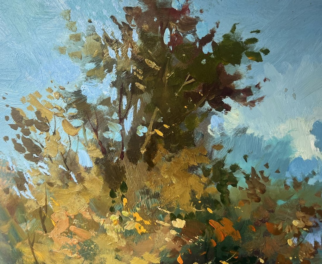 Oil painting Walking in the autumn forest Yuriy Suprunchuk - 4