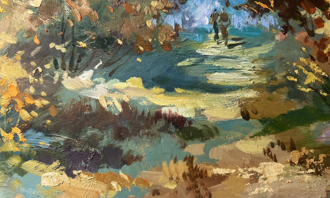 Oil painting Walking in the autumn forest Yuriy Suprunchuk - 8