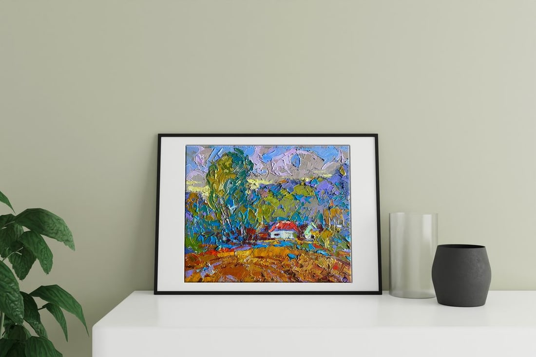 Oil painting Autumn field Alex Kalenyuk - 3