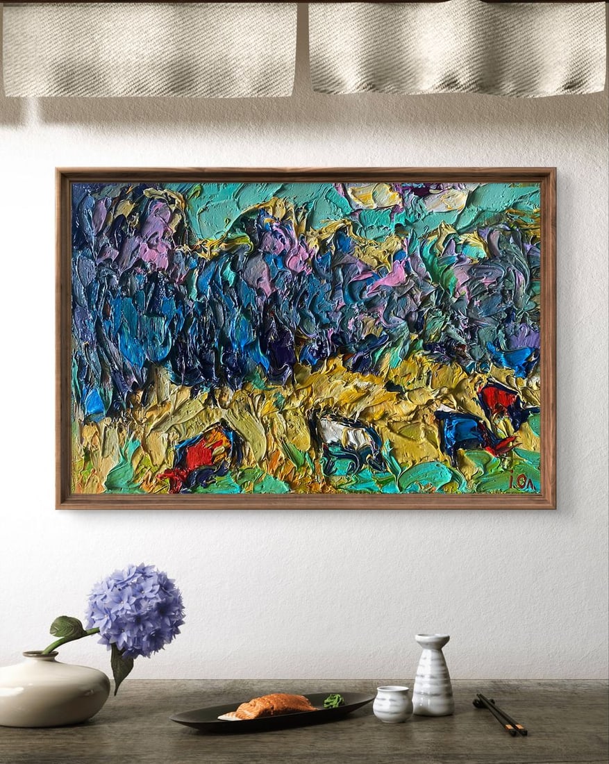 Oil painting In the autumn field Alex Kalenyuk - 2