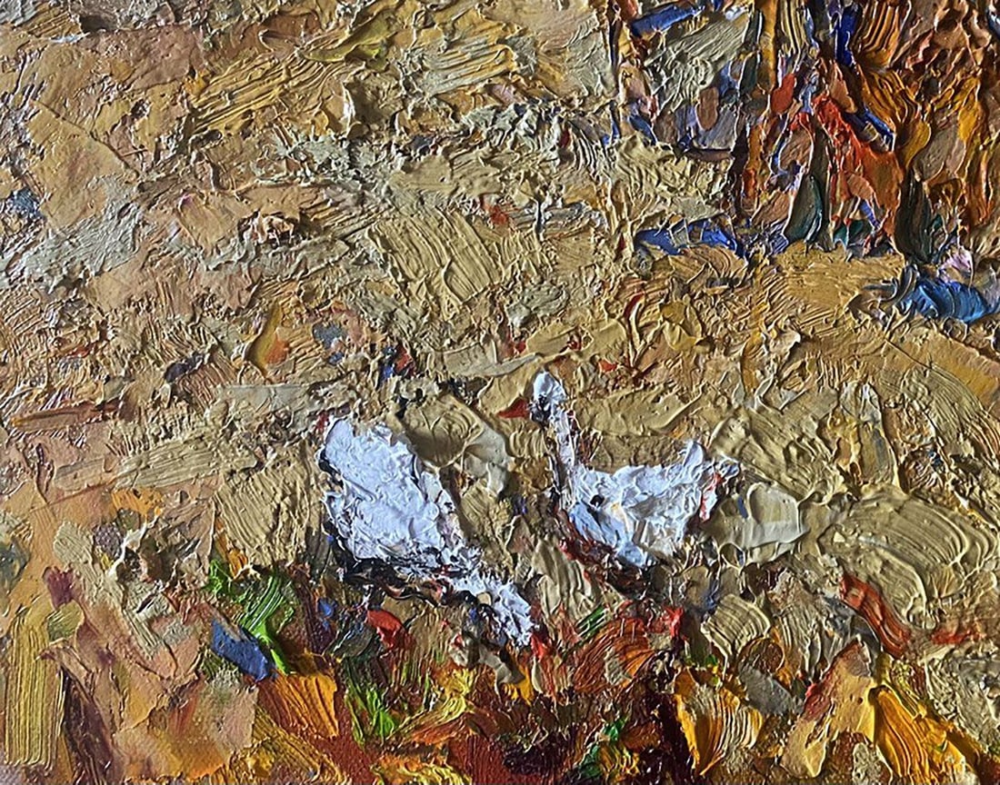 Oil painting Geese in the fields Oksana Kalenyuk - 6