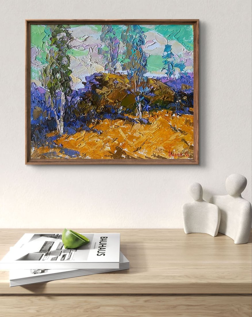 Oil painting Between the trees Alex Kalenyuk - 2