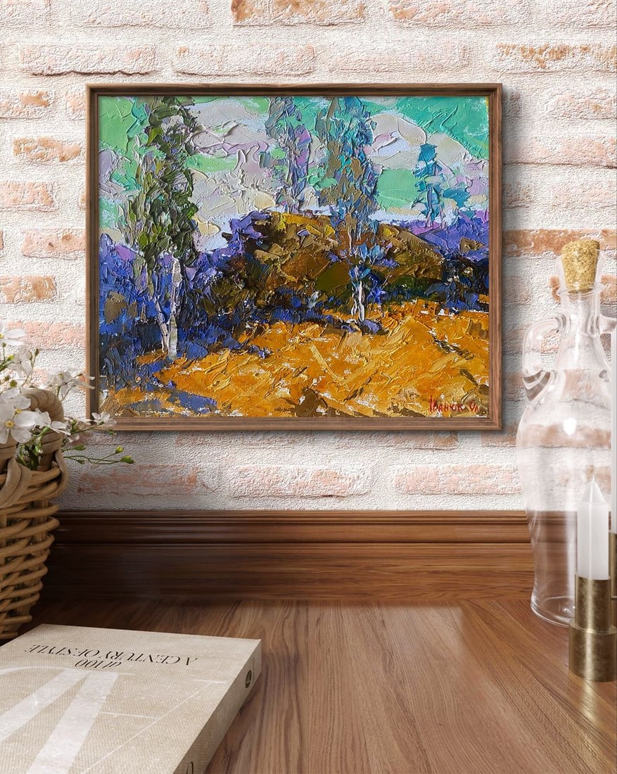 Oil painting Between the trees Alex Kalenyuk - 3