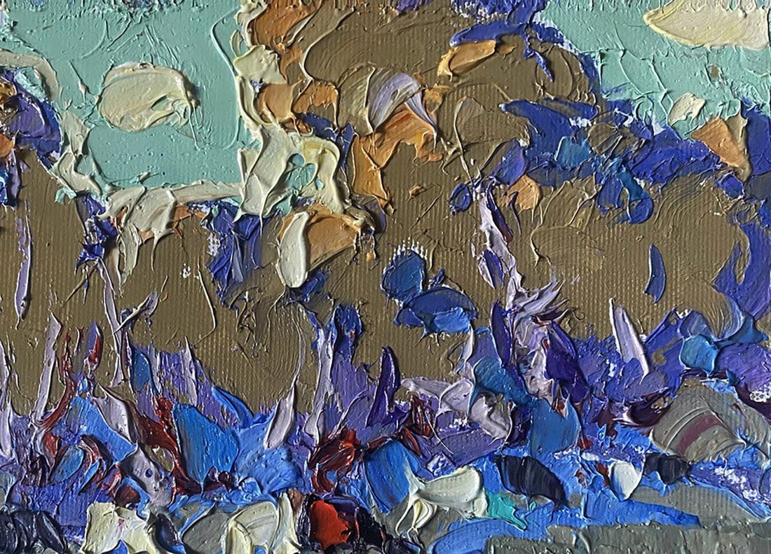 Oil painting They are grazing in the field Alex Kalenyuk - 5