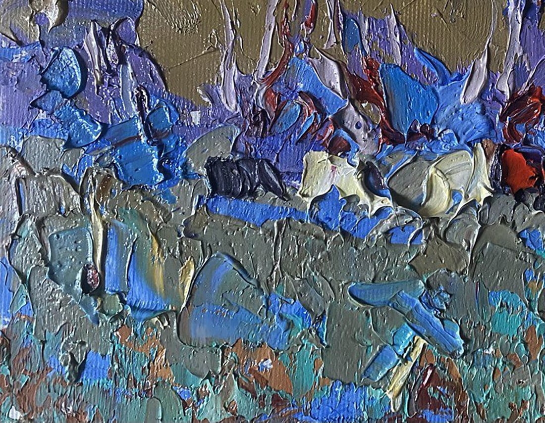 Oil painting They are grazing in the field Alex Kalenyuk - 6