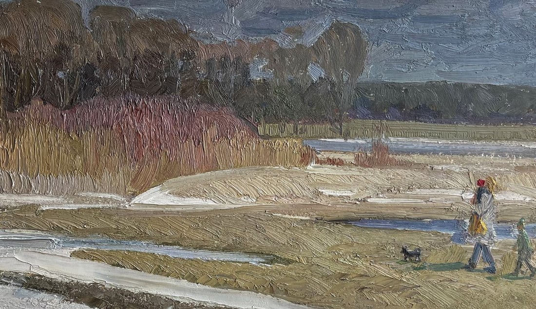 Oil painting Autumn snow Anatolii Zhezher - 3