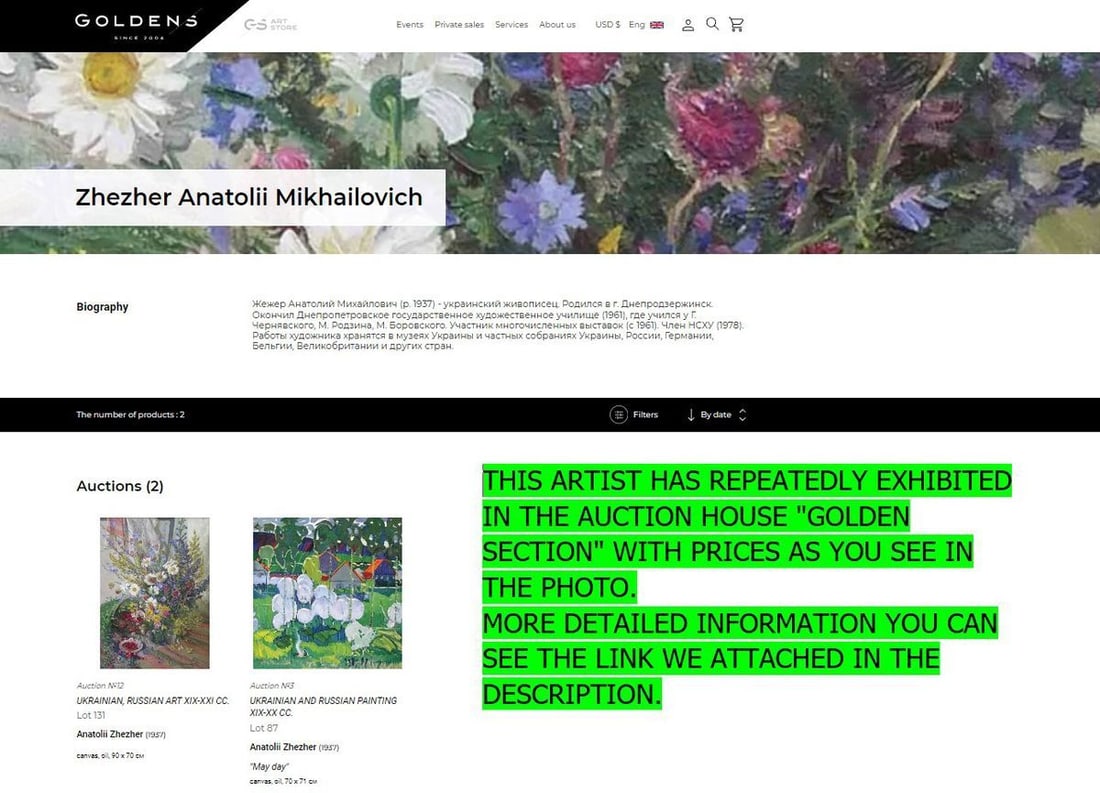 Oil painting Autumn snow Anatolii Zhezher - 9