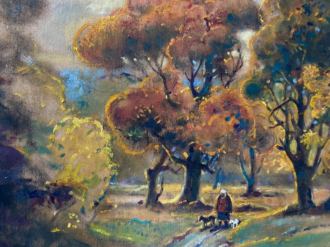 Oil painting Walk in the autumn forest Litvinov Oleg Arkad'yevich - 4