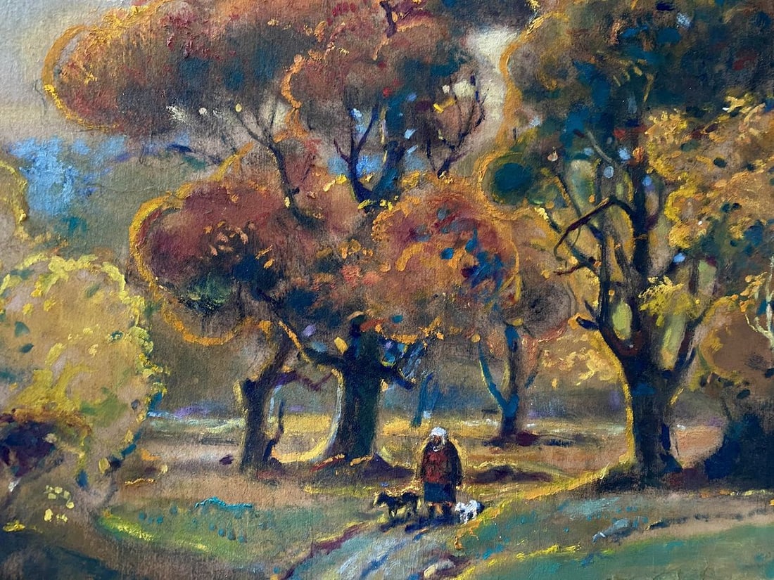 Oil painting Walk in the autumn forest Litvinov Oleg Arkad'yevich - 5