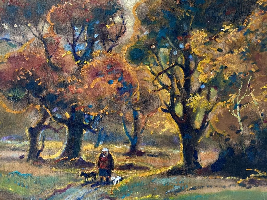 Oil painting Walk in the autumn forest Litvinov Oleg Arkad'yevich - 6