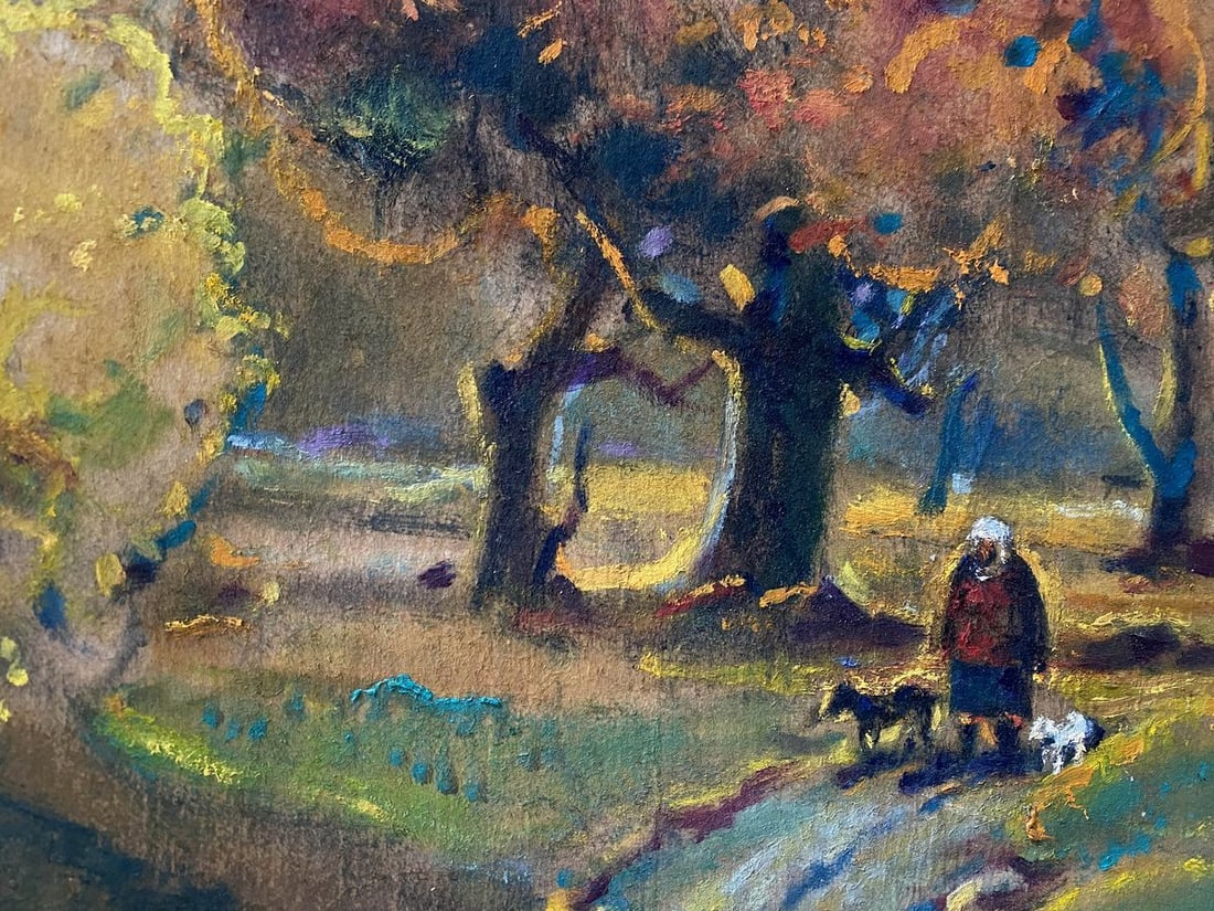 Oil painting Walk in the autumn forest Litvinov Oleg Arkad'yevich - 8