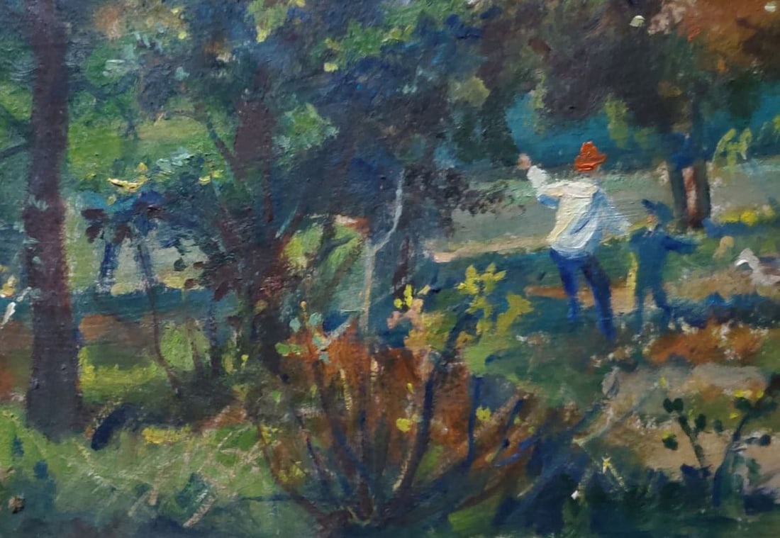 Oil painting Autumn in the park Litvinov Daniil Olegovich - 2