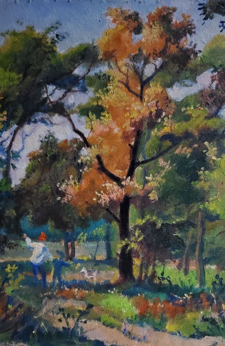 Oil painting Autumn in the park Litvinov Daniil Olegovich - 6