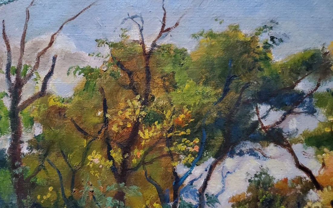 Oil painting Autumn in the park Litvinov Daniil Olegovich - 7