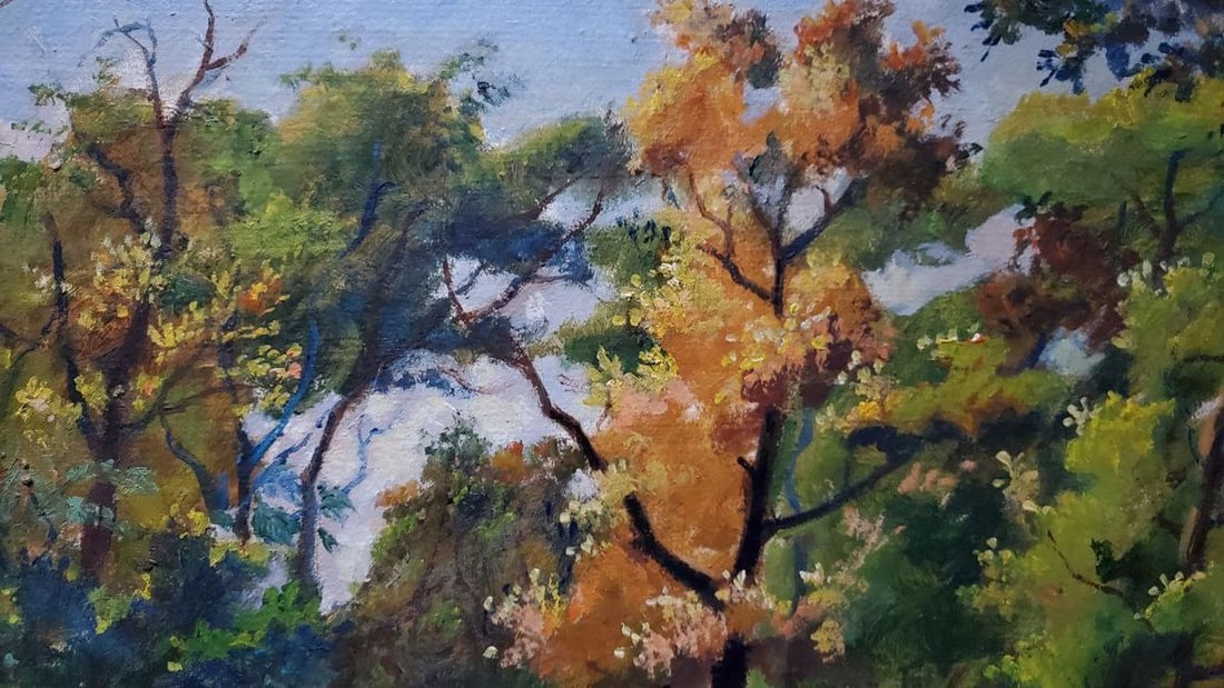 Oil painting Autumn in the park Litvinov Daniil Olegovich - 8