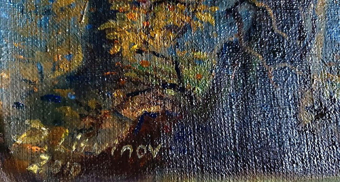 Oil painting Autumn hunting Litvinov Daniil Olegovich - 2