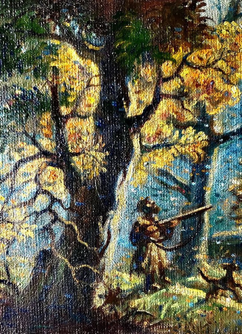Oil painting Autumn hunting Litvinov Daniil Olegovich - 6