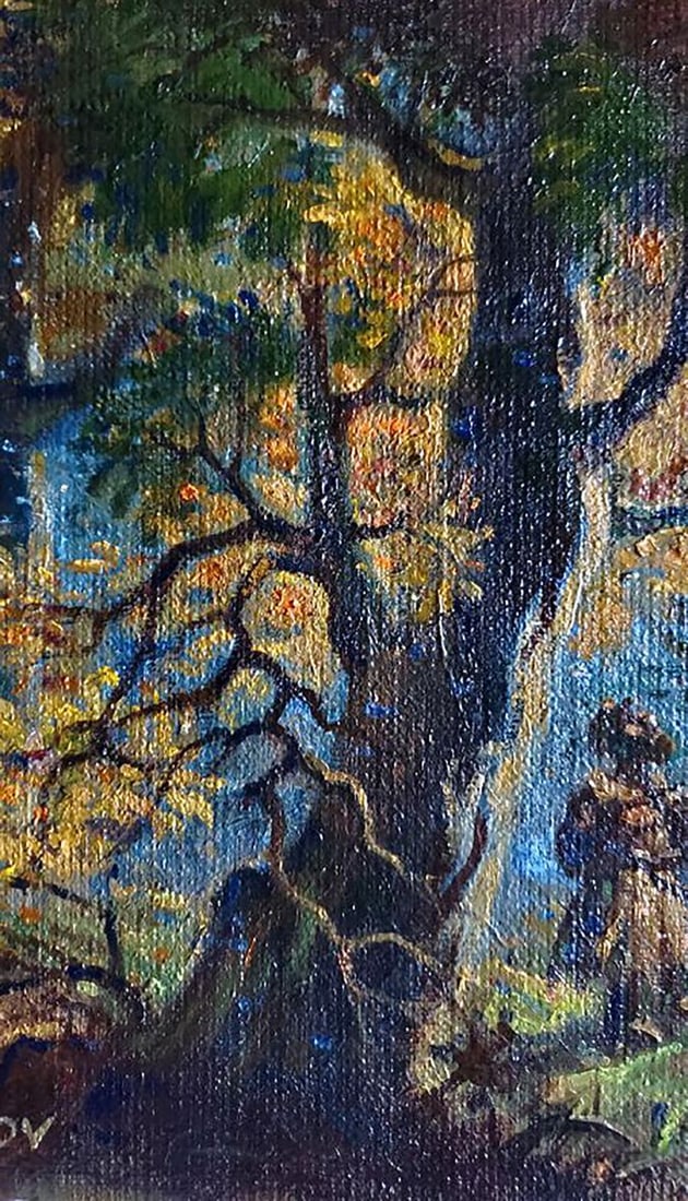 Oil painting Autumn hunting Litvinov Daniil Olegovich - 7