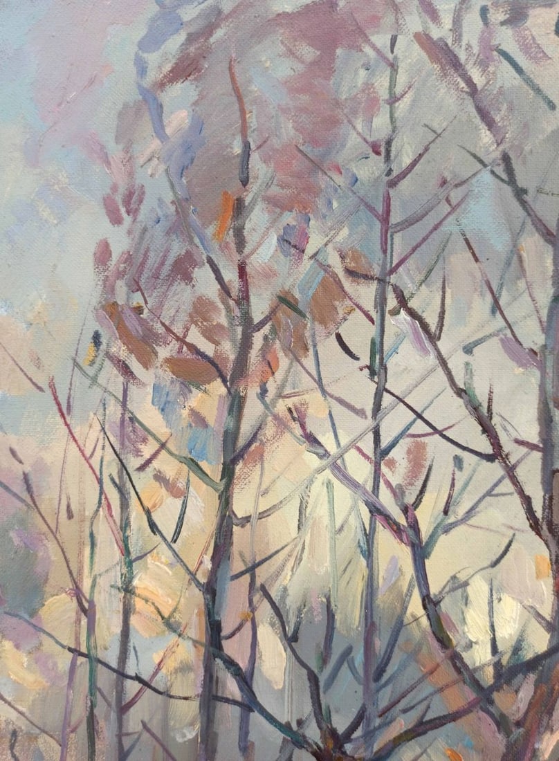 Oil painting Forest landscape Peter Tovpev - 2