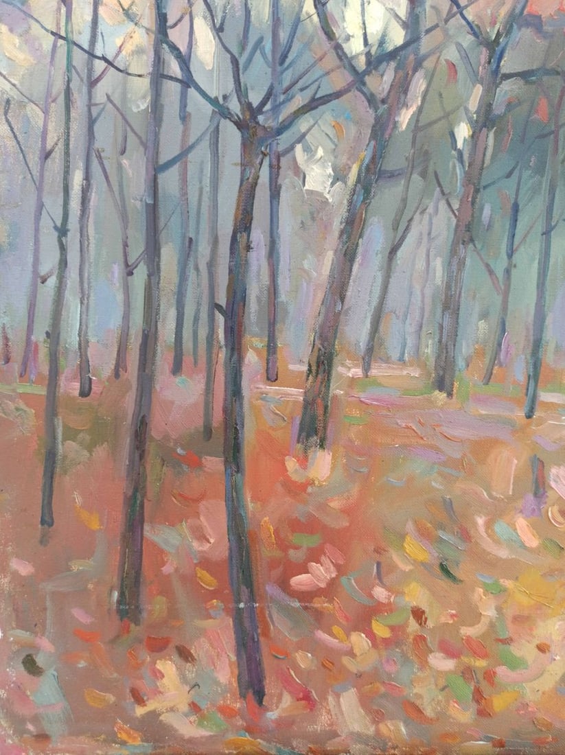 Oil painting Forest landscape Peter Tovpev - 5