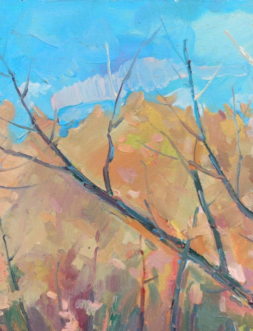 Oil painting Autumn alley Peter Tovpev - 3