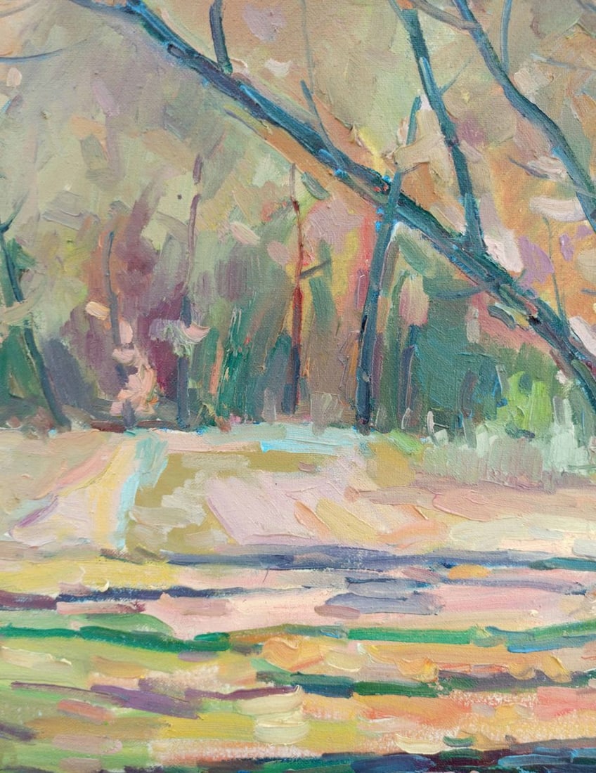 Oil painting Autumn alley Peter Tovpev - 6