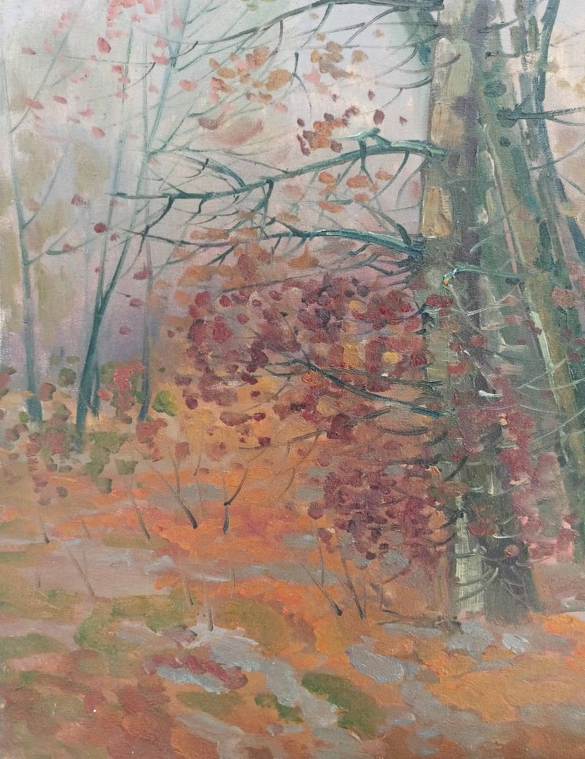 Oil painting Autumn forest Peter Tovpev - 5