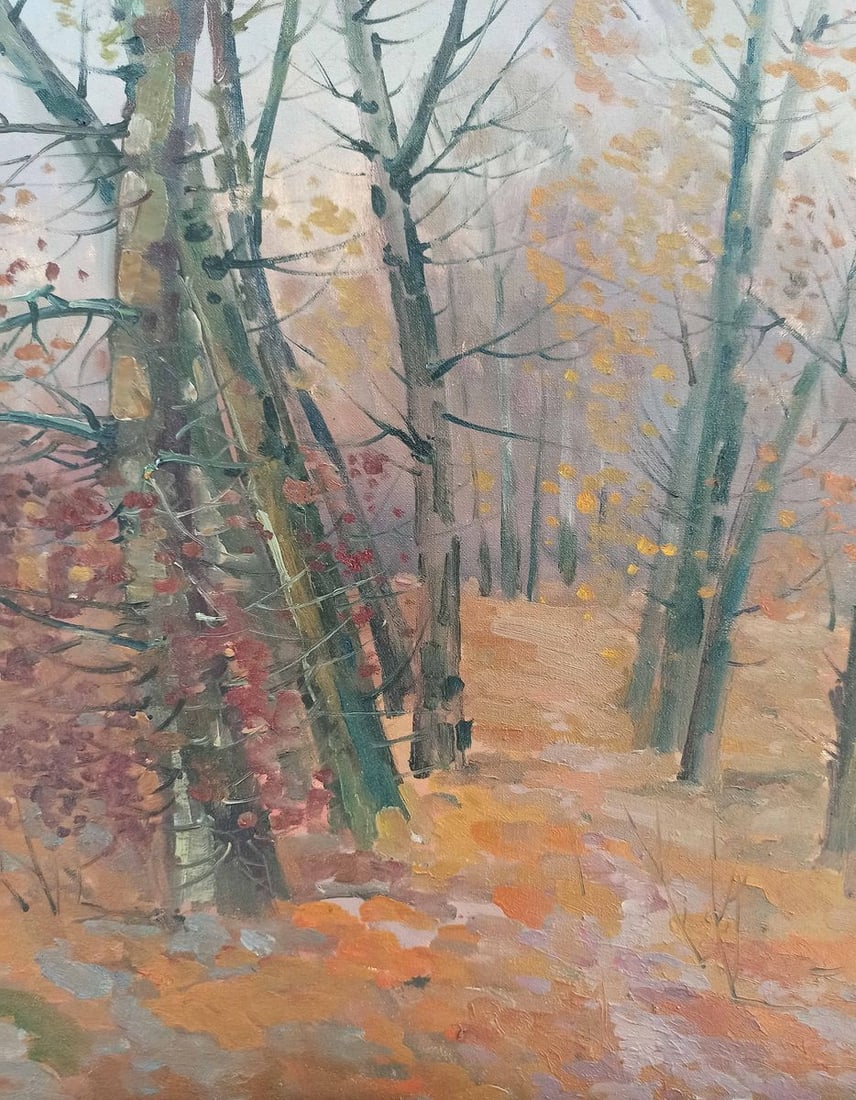 Oil painting Autumn forest Peter Tovpev - 6