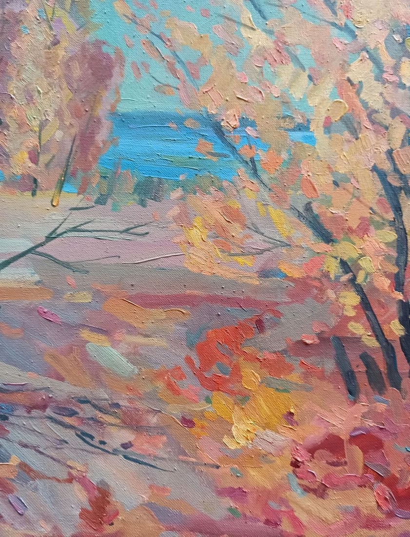 Oil painting Autumn landscape Peter Tovpev - 7