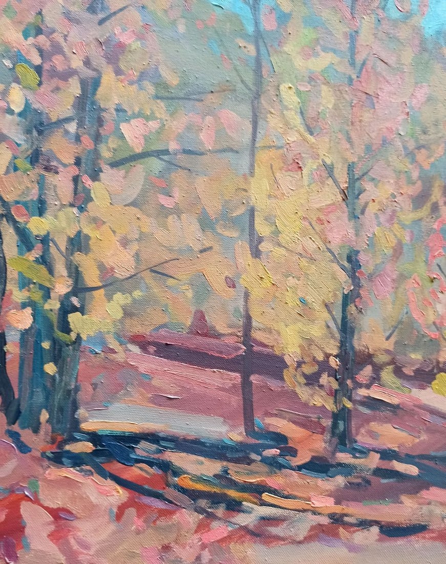 Oil painting Autumn landscape Peter Tovpev - 8