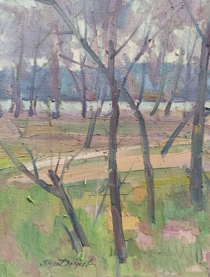 Oil painting Autumn landscape Peter Tovpev - 5