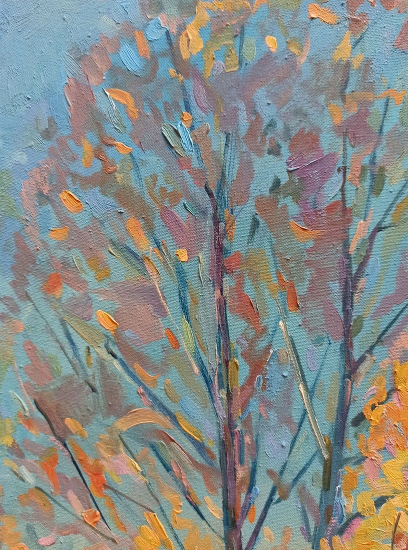 Oil painting Autumn sunny day Peter Tovpev - 2