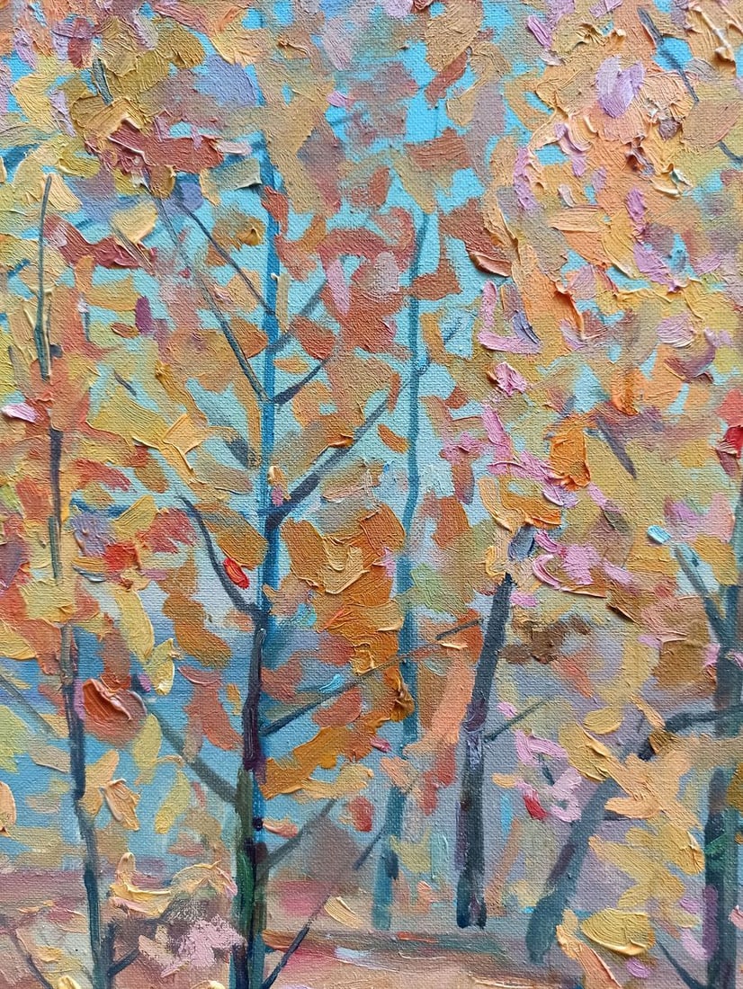 Oil painting Autumn sunny day Peter Tovpev - 6