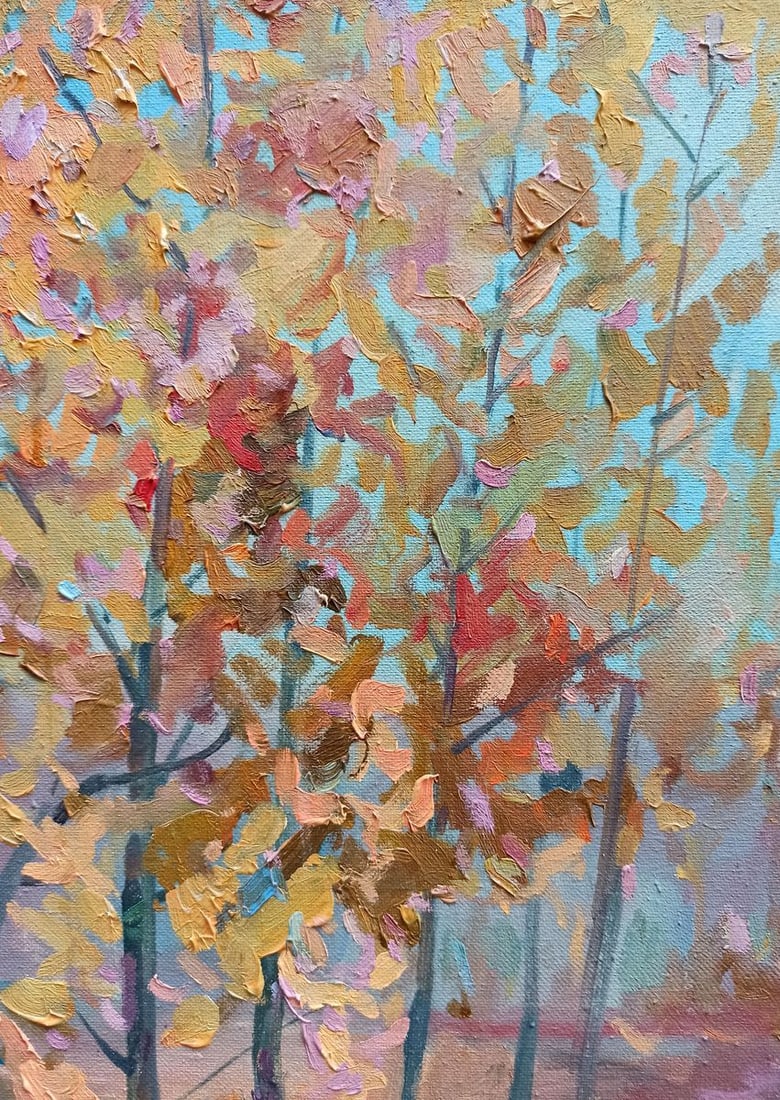 Oil painting Autumn sunny day Peter Tovpev - 7