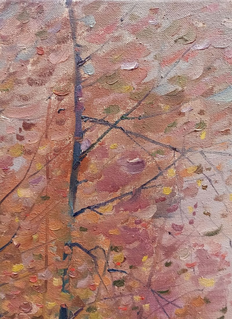 Oil painting Golden autumn Peter Tovpev - 2