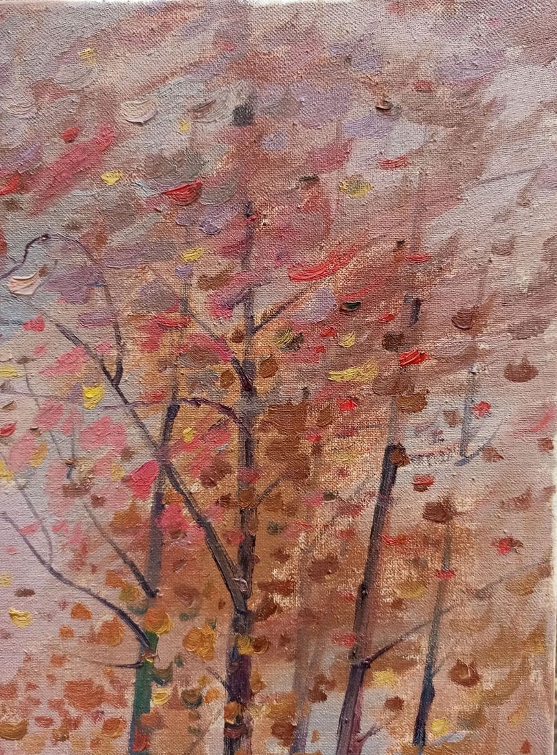 Oil painting Golden autumn Peter Tovpev - 3
