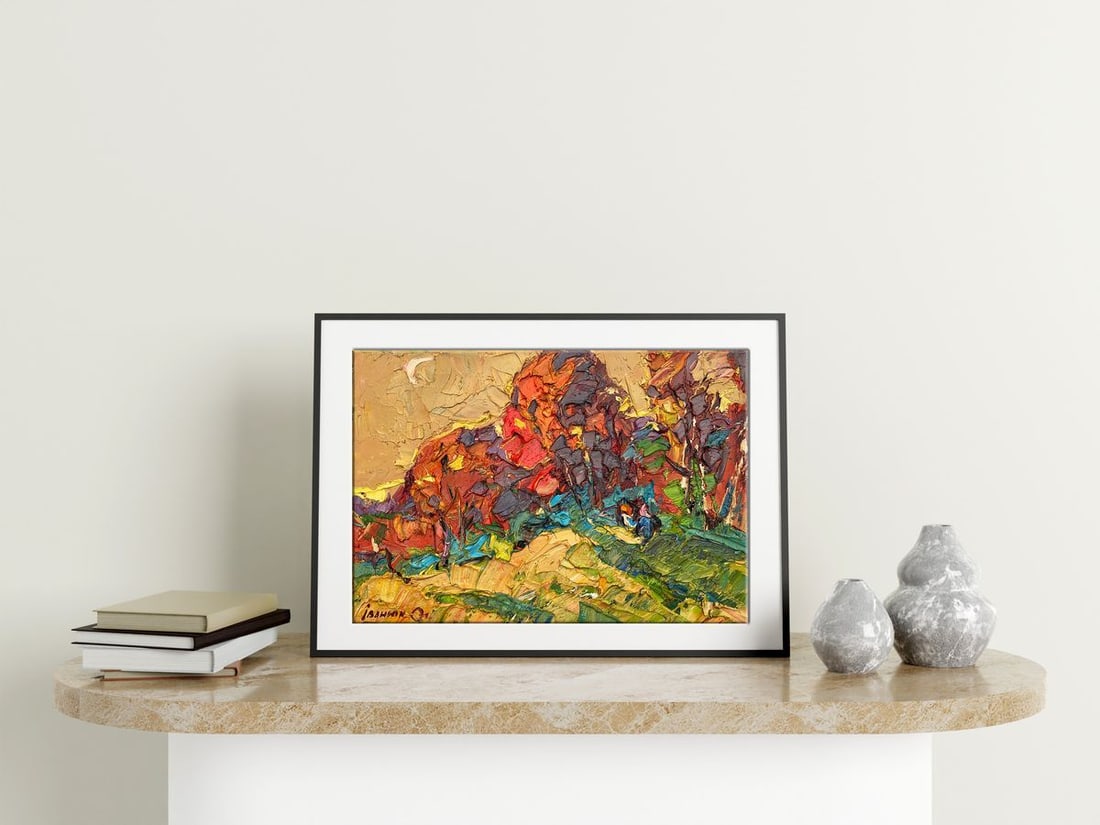 Oil painting On the hill Kalenyuk Alex - 2