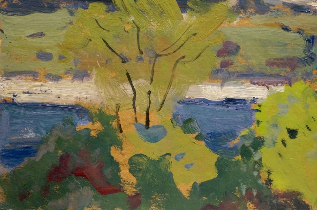 Oil painting Overlooking the village Buryachok Nikolay Ivanovich - 4