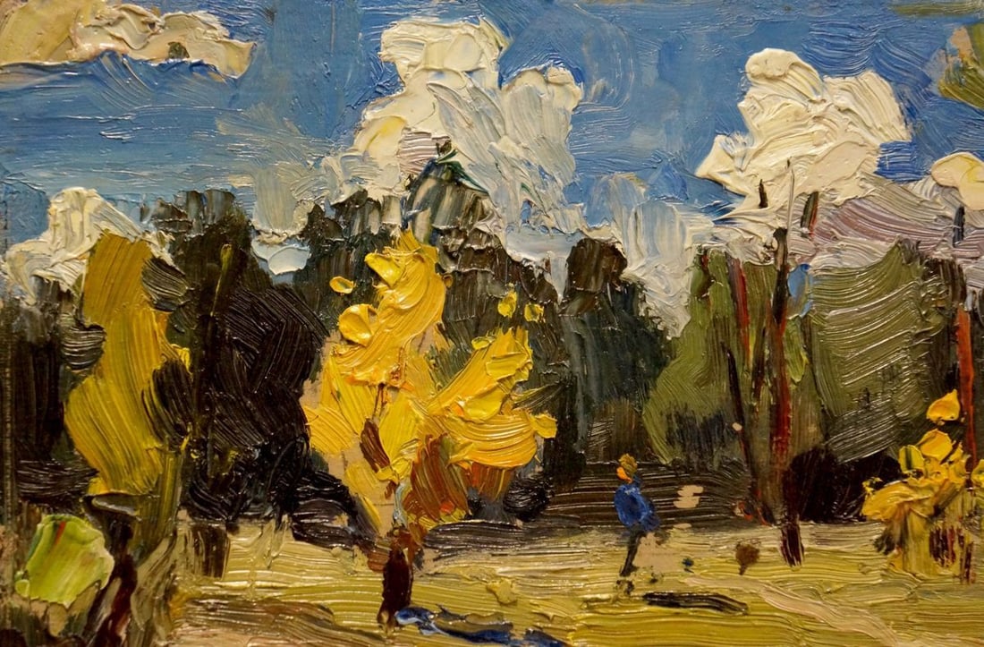 Oil painting Golden autumn Popov Igor Alexandrovich - 2