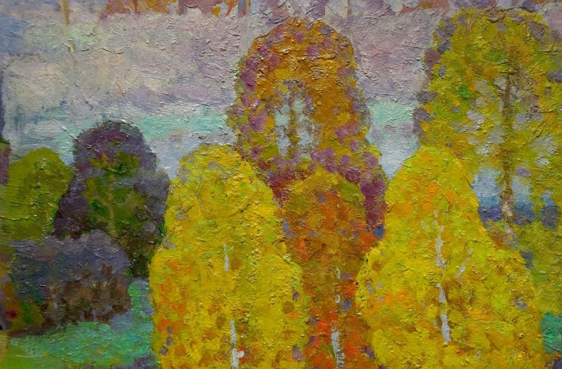 Oil painting Birch trees grow Ruban Grigory Savelievich - 2