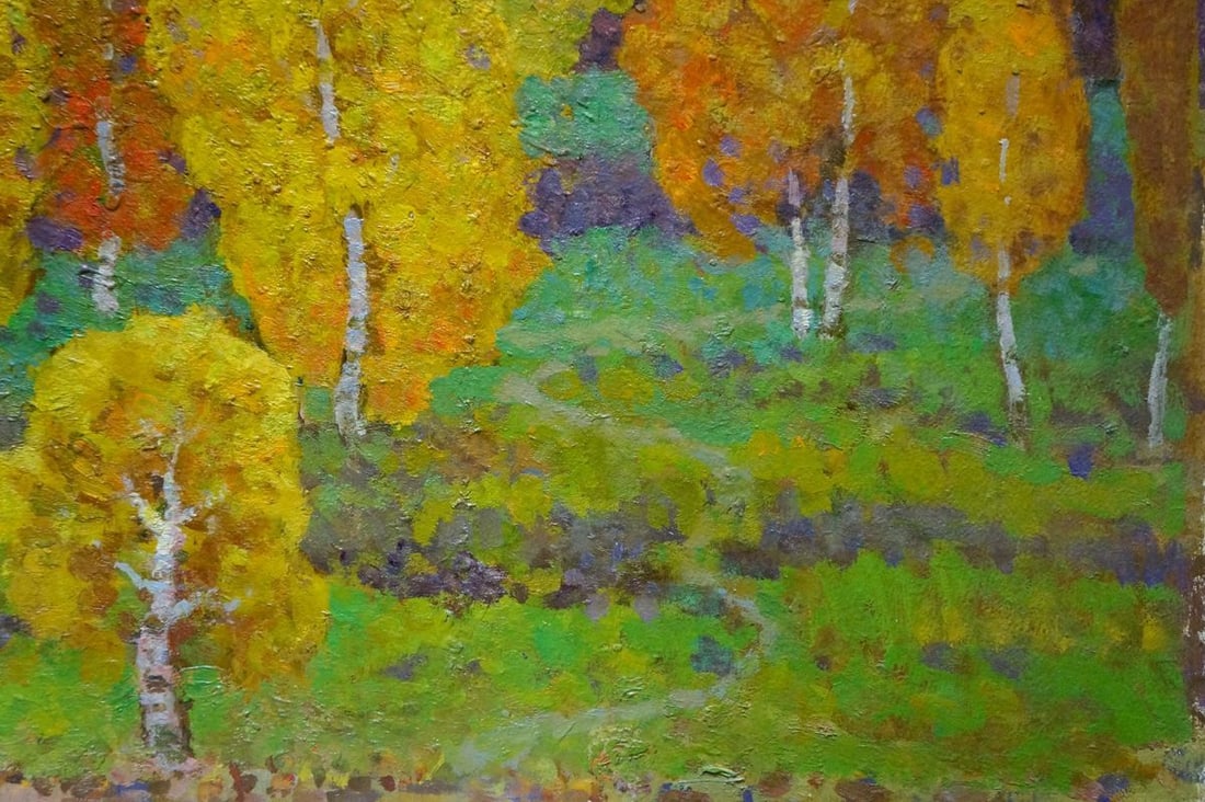 Oil painting Birch trees grow Ruban Grigory Savelievich - 5